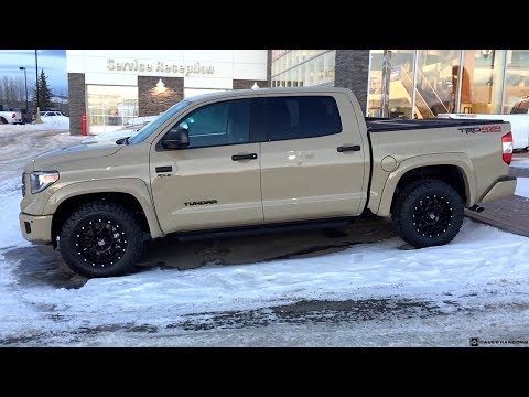 2018 Toyota Tundra Crew Max in Quicksand on 285/65R18 KO2 Tires