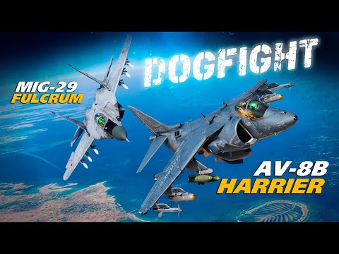 VIFFING | AV-8B Harrier VS Mig-29 Fulcrum Dogfight | Digital Combat Simulator | DCS 