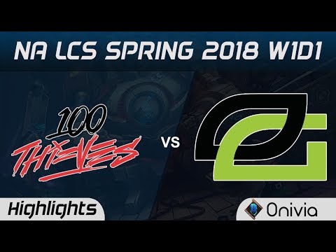 100 vs OPT Highlights NA LCS Spring 2018 100 Thieves vs Optic Gaming by Onivia