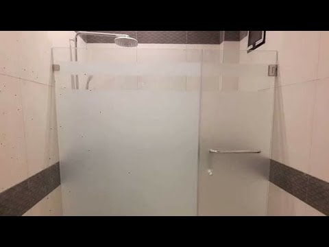 Shower Enclosure: Frameless Swing Door with Fix ½...