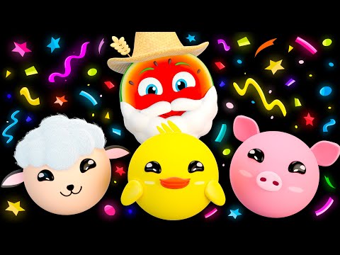 🐮🍎 Funky Fruits with Old Macdonald + More Baby Sensory Videos | Fun Animation & Dance Party