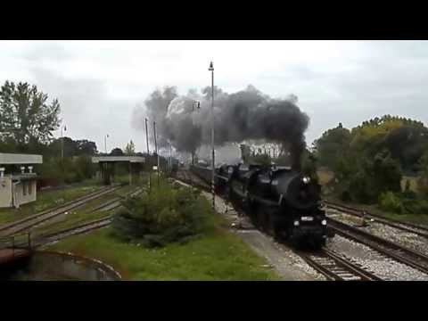 Parný vlak Mazutka prichádza do Zlatých Moraviec