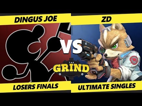 Smash Ultimate Tournament - Dingus Joe (Game & Watch) Vs. ZD (Fox) - The Grind 74 SSBU Losers Finals