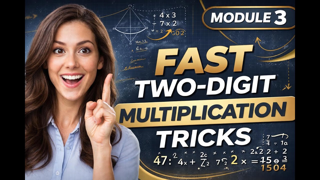 Fast Two‑Digit Multiplication Tricks: Vertically & Crosswise | Module 3.2