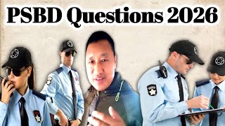 PSBD Questions 2026 || PSBD Security Questions || My Security Vlog ||