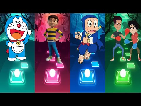 Doraemon Vs Rudra Vs Ninja Hattori Vs Chikoo and Bunty - Tiles Hop EDM Rush
