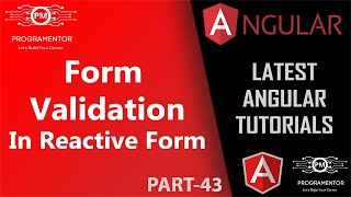 43 | Form Validation In Reactive Forms Angular | Angular Reactive Forms | Angular Tuts (Hindi/Urdu)