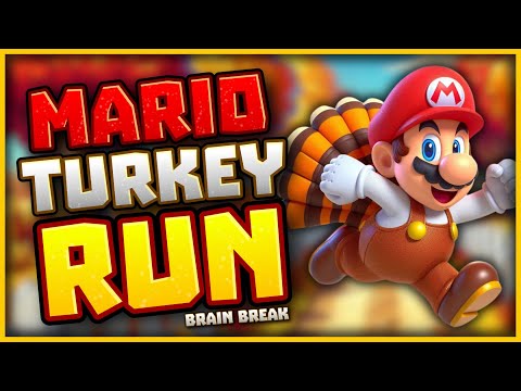 Mario Turkey Run! 🍁 Autumn Brain Break 🍁 Thanksgiving Games for Kids 🍁 Danny Go Noodle 🍁 Just Dance