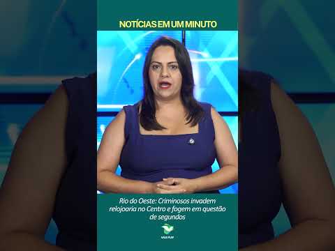Rio do Oeste: Criminosos invadem relojoaria no Centro e fogem em questão de segundos