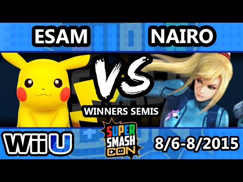 Super Smash Con - ESAM (Pikachu) Vs. Nairo (Zero Suit Samus) - Winners Semis - Smash Wii U