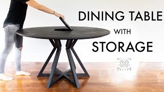 How to Build a Dining Table with Storage // Woodworking // DIY Modern Furniture