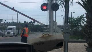 preview picture of video 'railroad crossing blunder, over shot its stop tampa fl'