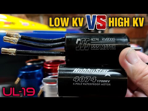 Brushless Motor Test Same Size Different KV - Wire & Bullet Connector Temp Test Proboat UL-19