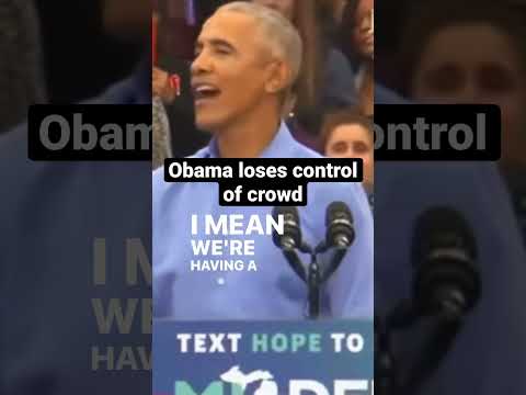 Crowd chants FJB while Obama is trying to speak 😮 #shorts #obama #fjb #election2022 #news