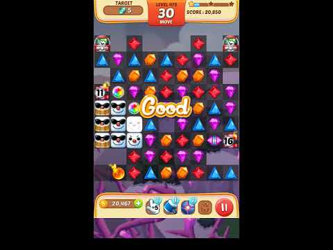Jewel Match King Level 475 - Walkthrough ( No Booster )
