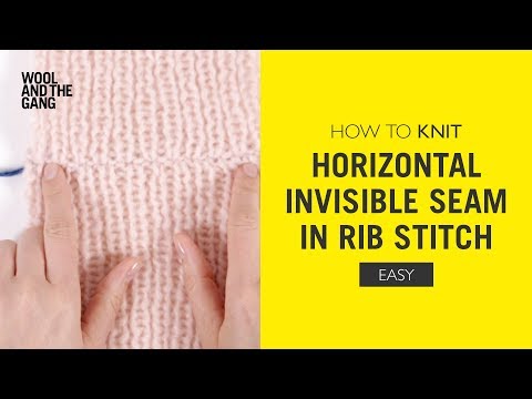 Couture invisible horizontale pour le point de côtes poster