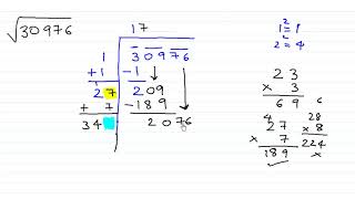 Finding Square root by division method