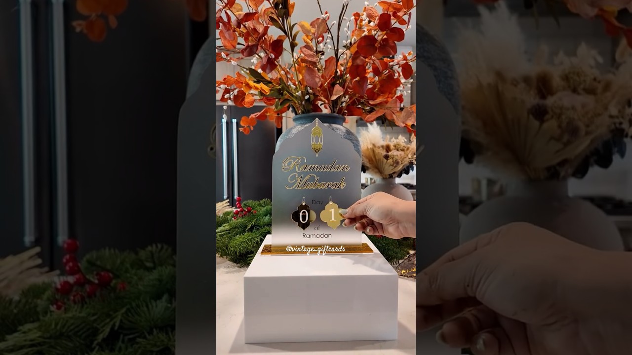 Ramadan Countdown Calendar 🌙✨Day 1–30 Ramadan Decor Luxury Islamic Gift Idea #Shorts #ramadanseries