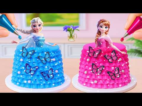 👑Frozen ELSA & ANNA Princess Cake❄️Cake Miniature Frozen Disney Princess Cake Decorating✨Tiny Tammy