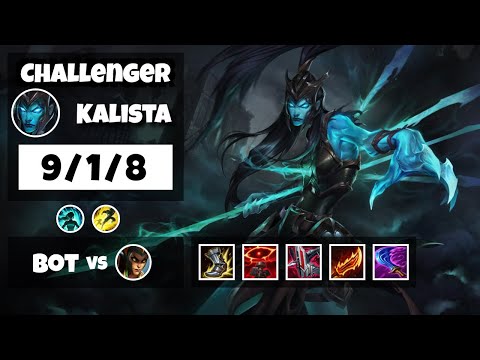 Kalista Gameplay Challenger Replay S11 - 11.17 Bot Lane (9/1/8) - KOREAN