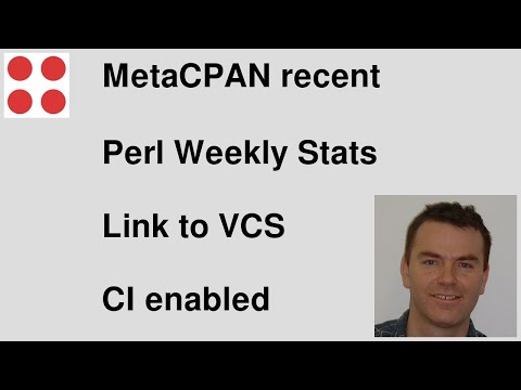 Perl modules on CPAN having links to VCS and having CI configured