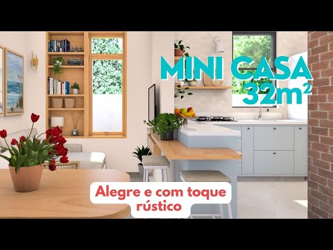 Mini Casa 32m² - Pequena e Moderna ❤️