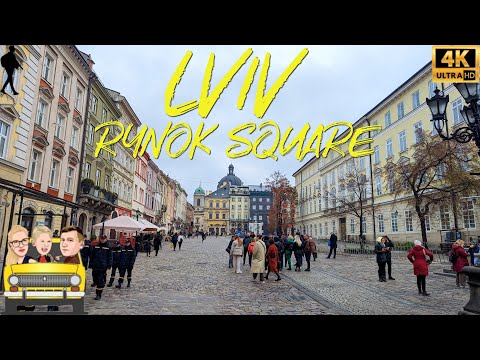 Rynok Square Lviv 🇺🇦 Ukraine Walking Tour [November 2022]