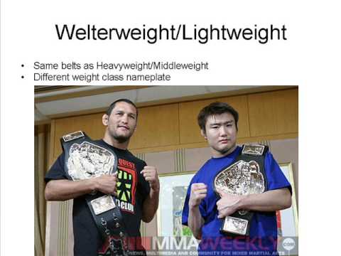 History of the PRIDE FC Physical Championship Title Belts