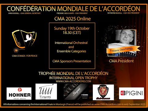 CMA ONLINE 2025 - Facebook/Youtube Live 7 - October 19th - 18.30 (CET)