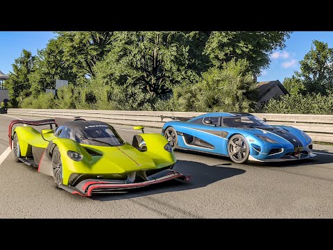 Forza Motorsport Drag race: Aston Martin Valkyrie AMR Pro vs Koenigsegg Agera RS