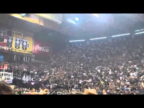 The atmosphere when KK Partizan Belgrade scored a triple