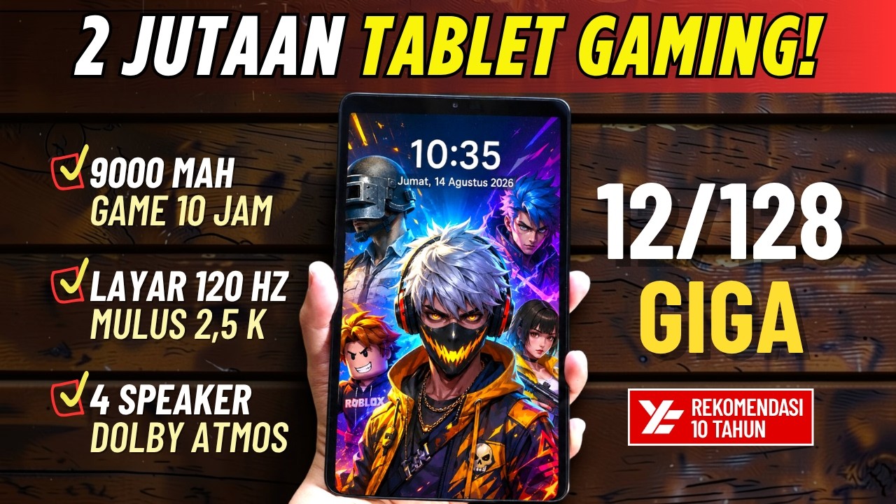 Anti Kentang‼️ 5 TABLET GAMING 2 JUTAAN TERBAIK AGUSTUS 2026