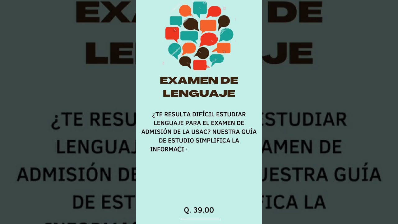 Aprueba el Examen Básico de Lenguaje de Admisión de la USAC🇬🇹 con nuestra Guía de Estudio Comprobada