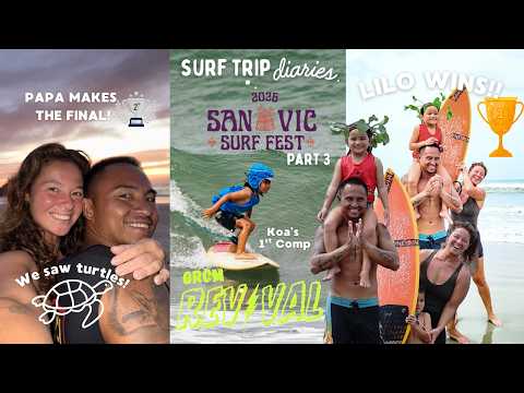 GROM REVIVAL: Koa's 1st Comp, LILO'S FIRST WIN! Papa also makes the final & we saw TURTLES!