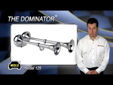Wolo Dominator Dual Trumpet Truck and Marine Horn - 114dB