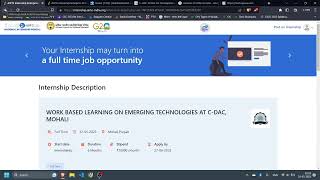 How to get stipend based internship in CDAC, STQC and other government organization