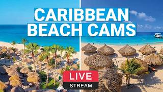 ☀️ Live Caribbean beach cams🎵 Relaxing Lounge Music 24/7 live webcam