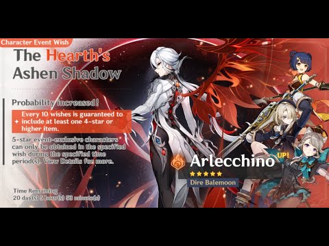 4.6 UPDATE | The Hearth's Ashen Shadow ARLECCHINO is here! SOLO LEVELING later 【GENSHIN IMPACT 】