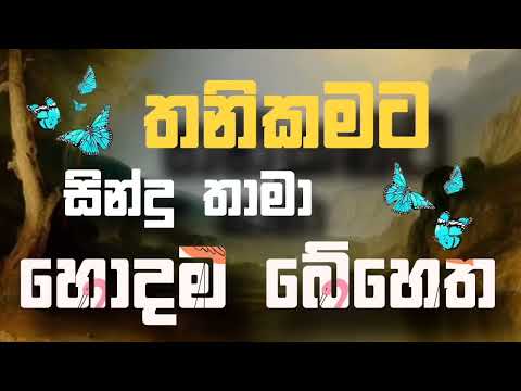 තනිකමට සින්දු තාමා