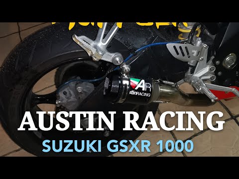 Austin Racing Suzuki GSXR 1000 Muffler Exhaust Sound test