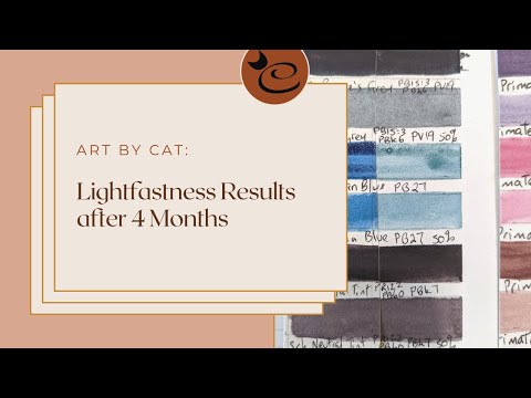 Lightfastness Test Results 4 Months - All my Watercolours