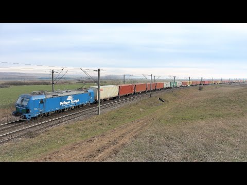 [4K] Unicom Tranzit Siemens Smartron 001 ”George Stephenson” w/ containers @ Probota [January, 2021]