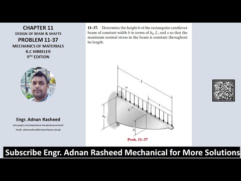 11-37 Design of beam and shaft| Mechanics of Materials RC Hibbeler