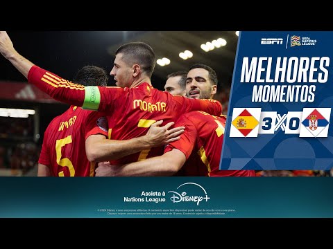 Gols e lances de Espanha x Sérvia
