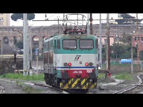 E656.586 a Roma Tuscolana: AVVIAMENTO + RIENTRO IN DEPOSITO!!