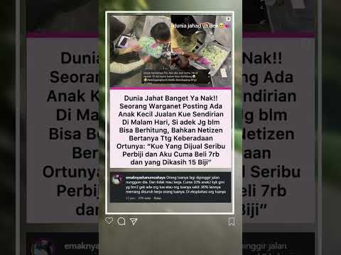 Viral! Anak Kecil Jualan Kue Tapi Belum Bisa Berhitung — Netizen Ikut Nangis#shortvideo