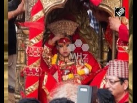 Nepal News - Nepal’s newly anointed 'Living Goddess' makes first public appearance
