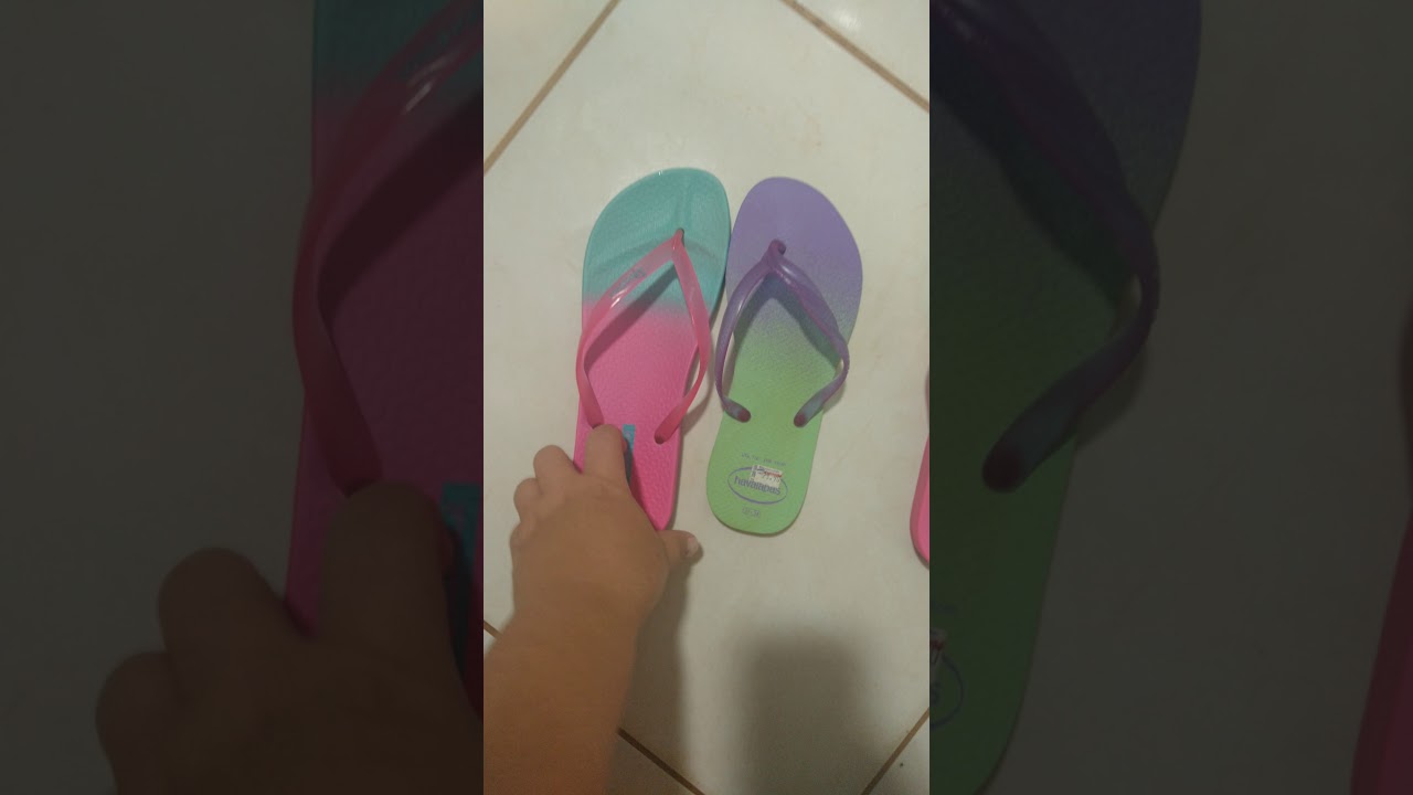 Diferença na numeração Ipanena X havaianas.
