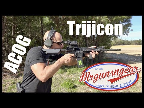 Trijicon TA02 ACOG 4x Battery Illuminated LED Combat Optic Review (HD)
