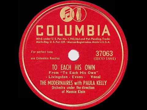 1946 HITS ARCHIVE: To Each His Own - Modernaires